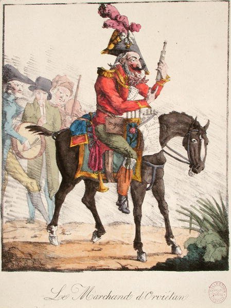 Orvietan Satıcısı, c.1816 (renkli gravür) by French School