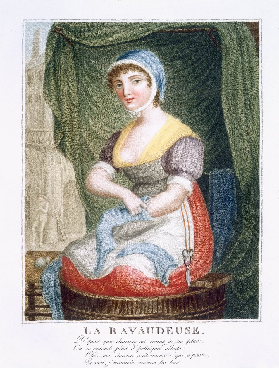 Çorap Darner, c.1816 by French School
