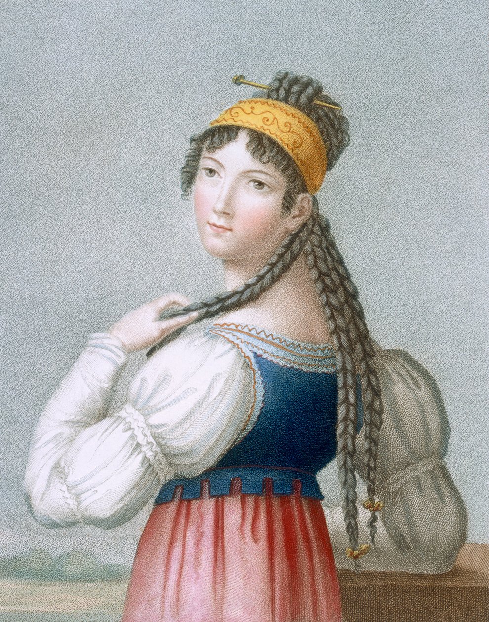 Canlı Almanca, gravür L. Dibart by French School