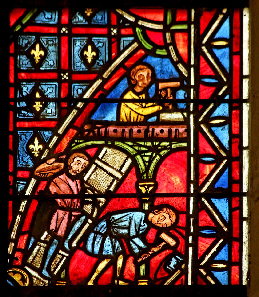 Theophilus bir kilise inşa ediyor by French School