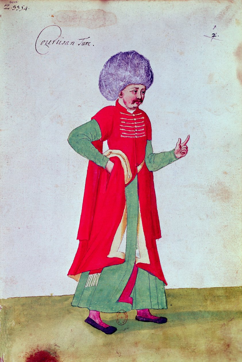 ಟರ್ಕಿಶ್ ಆಸ್ಥಾನ, 1567 (ಕಾಗದದ ಮೇಲೆ wc) ಟರ್ಕಿ by French School
