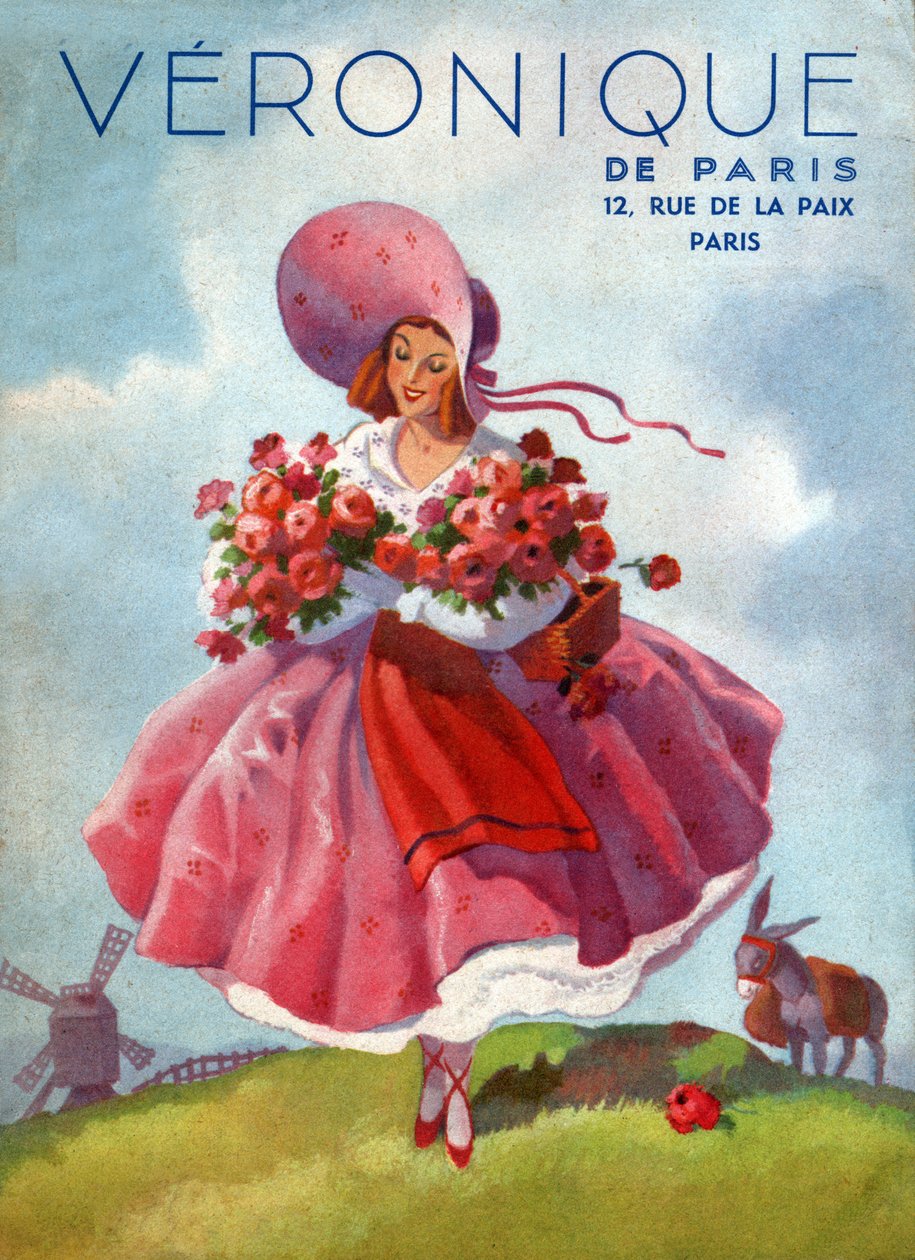 Veronique Elbiseler. c.1920 (gravür) by French School