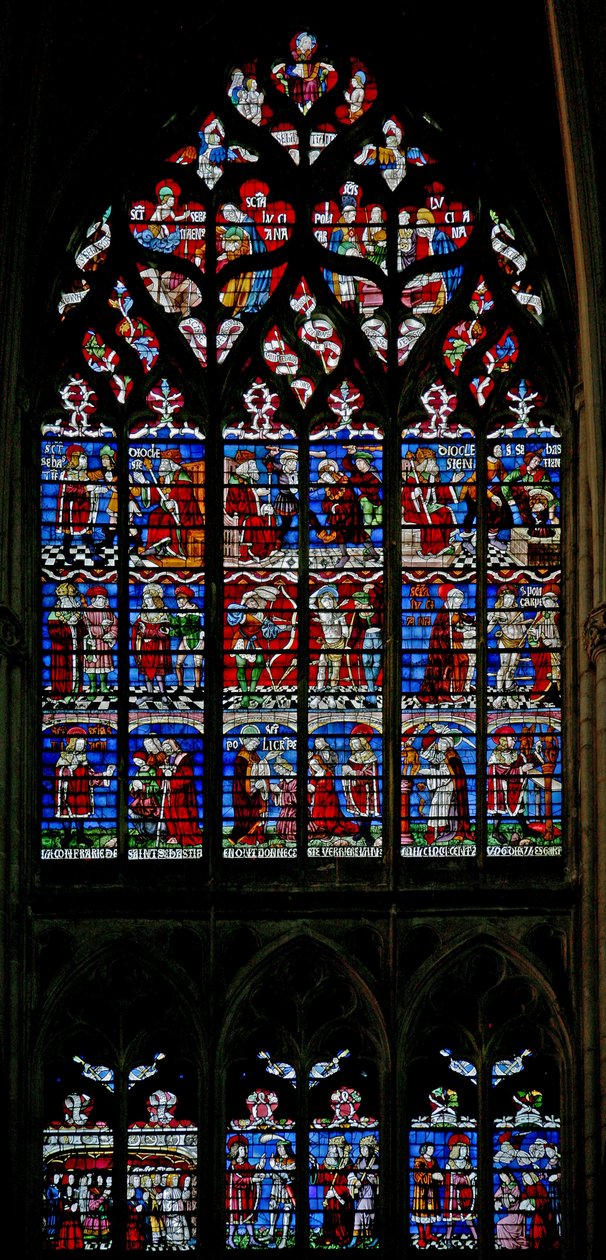 St Sebastian penceresini gösteren w133 penceresi by French School