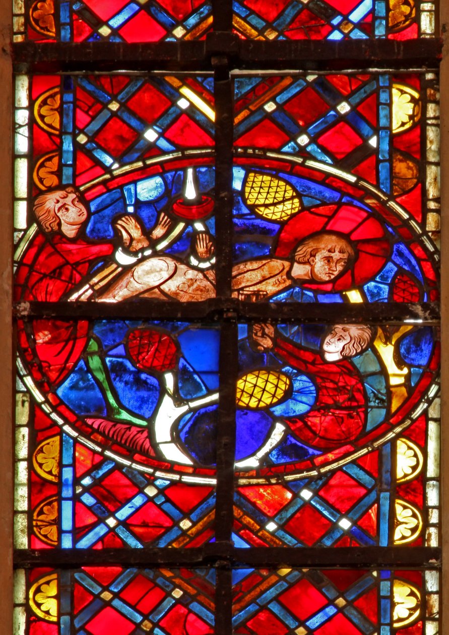 St Vincents şehitliğini gösteren w211 penceresi by French School