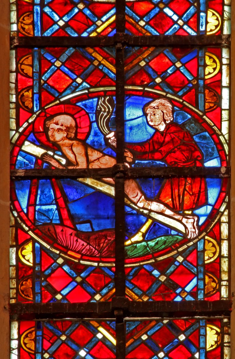 St Vincents şehitliğini gösteren w211 penceresi by French School