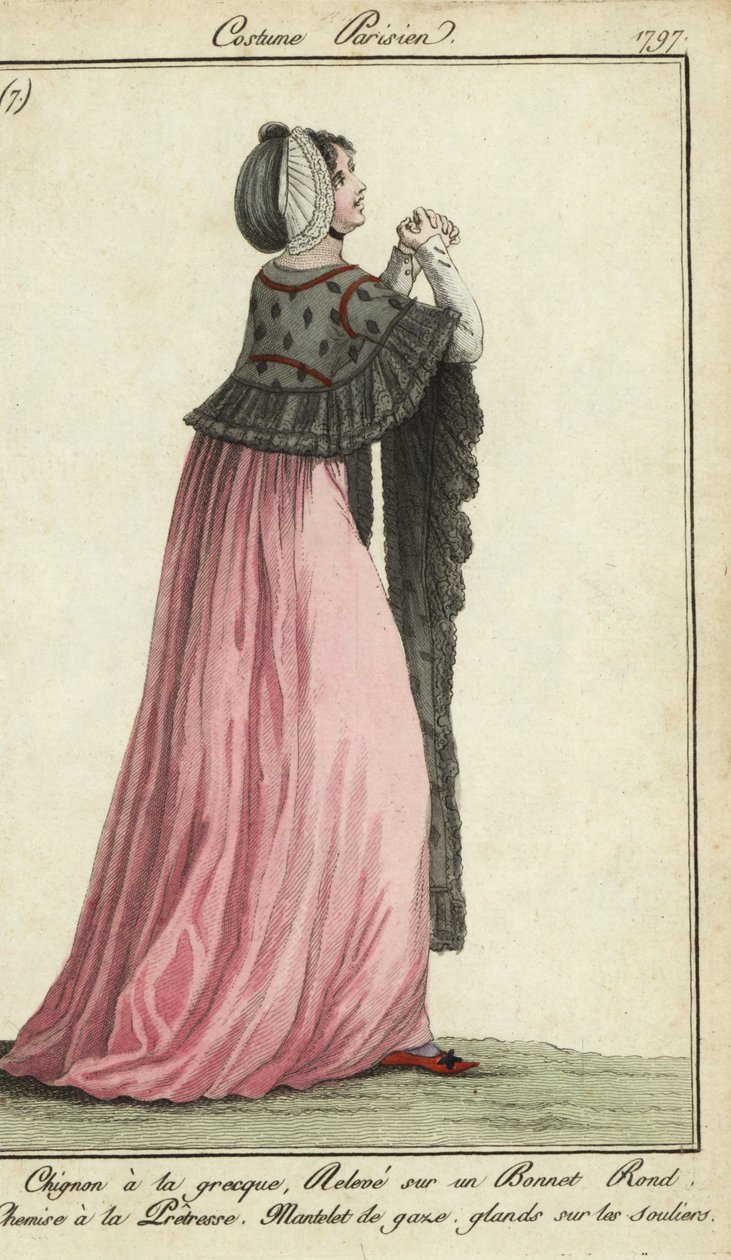 Rahibe tarzı elbiseli kadın by French School