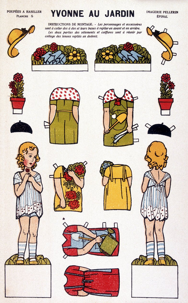 Bahçede Yvonne: dekupaj. 19. yüzyıl. by French School