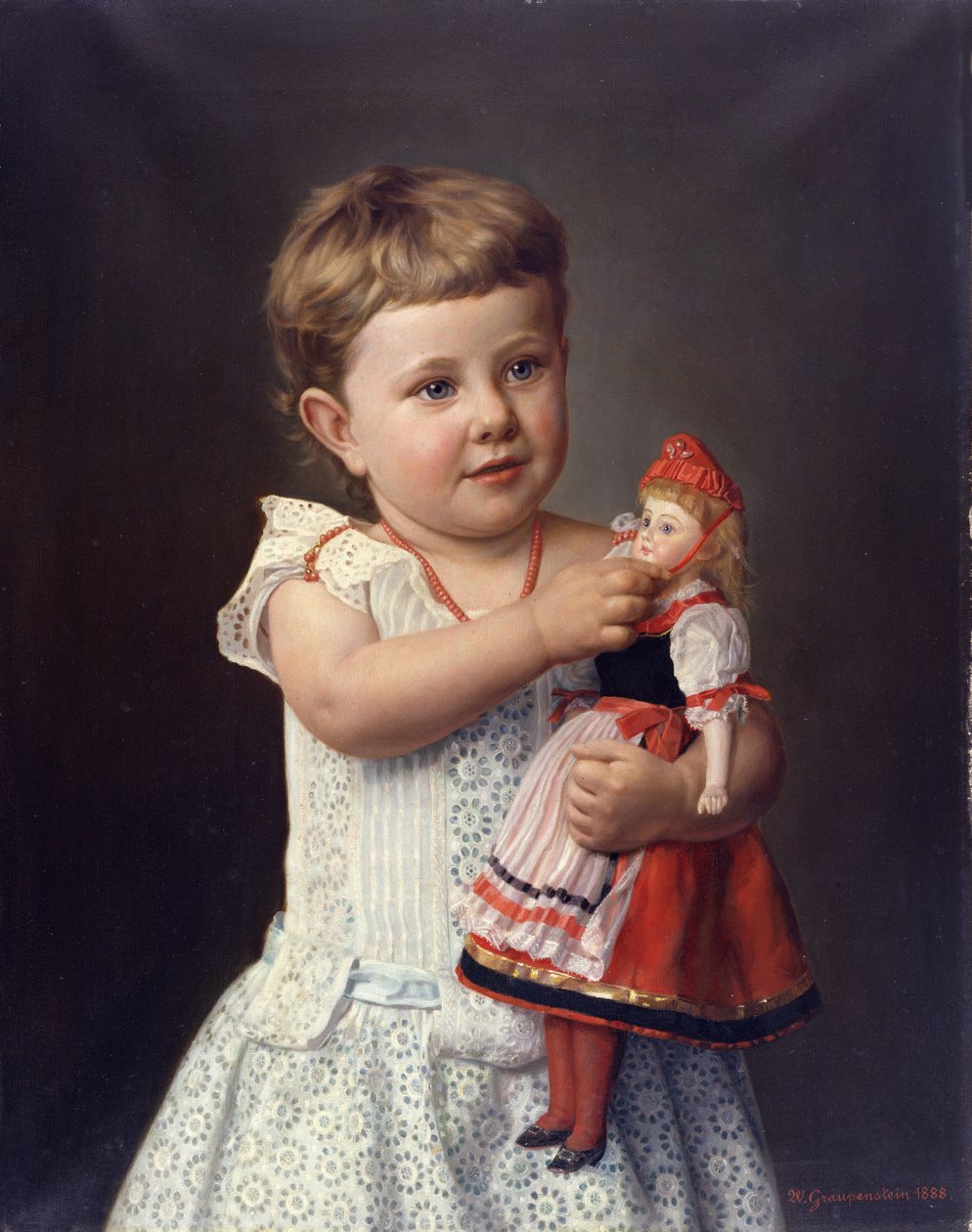 Sanatçının Torunu, Olga Graupenstein, 1888 by Friederich Wilhelm Graupenstein