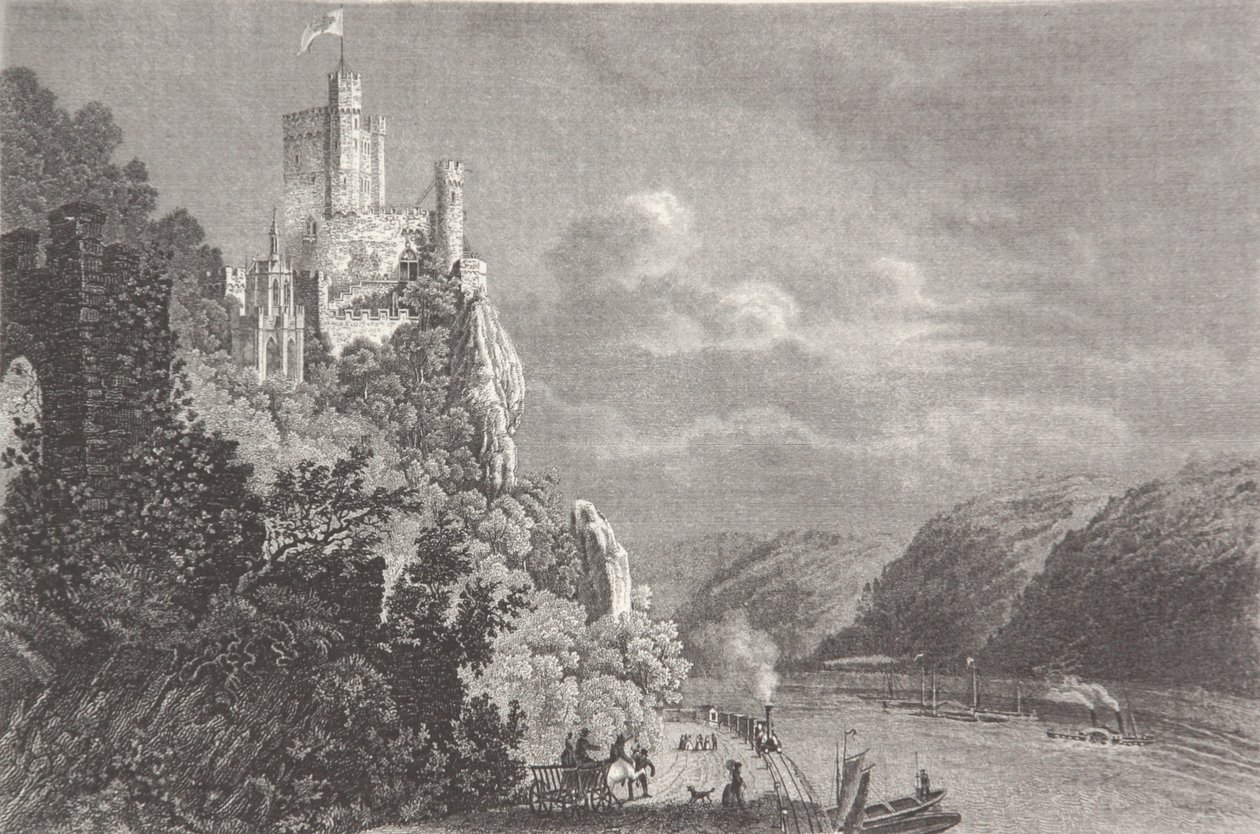Burg Rheinstein by Pierre Joseph Redouté