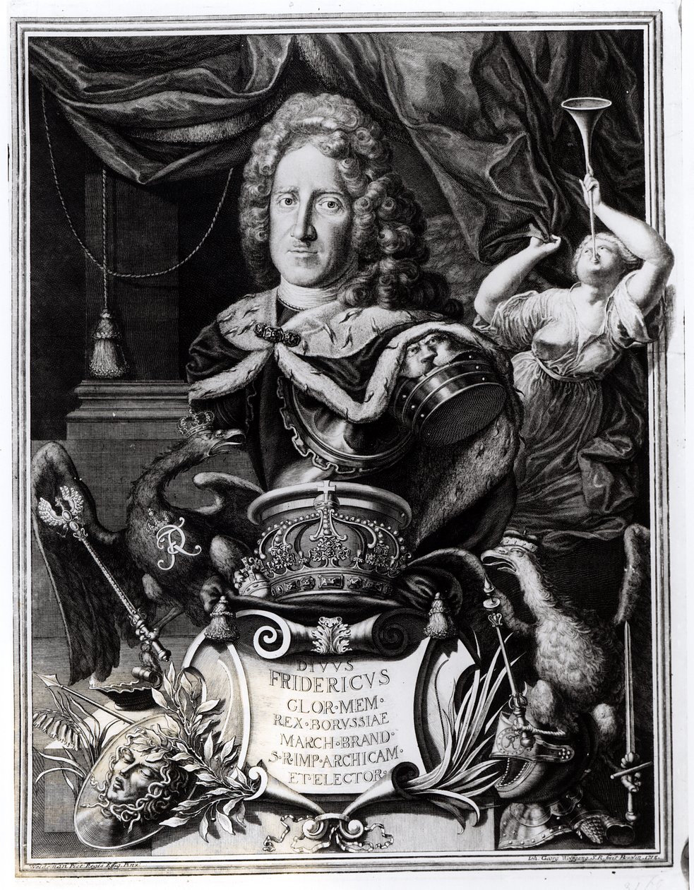 Georg Andreas Wolfgang (1703-45), 1718 tarafından oyulmuş Prusya Kralı I. Frederick William