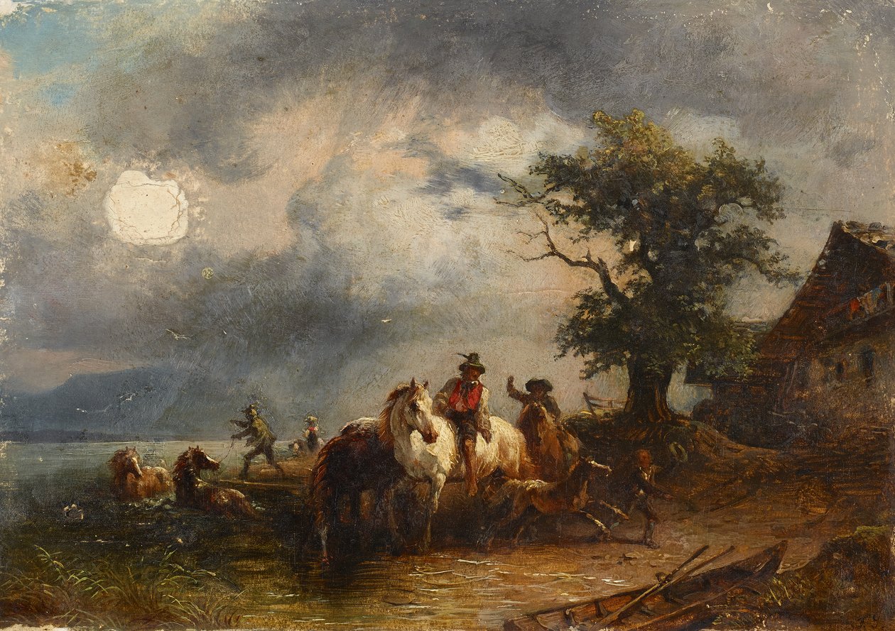 at göleti by Friedrich August Mathias Gauermann