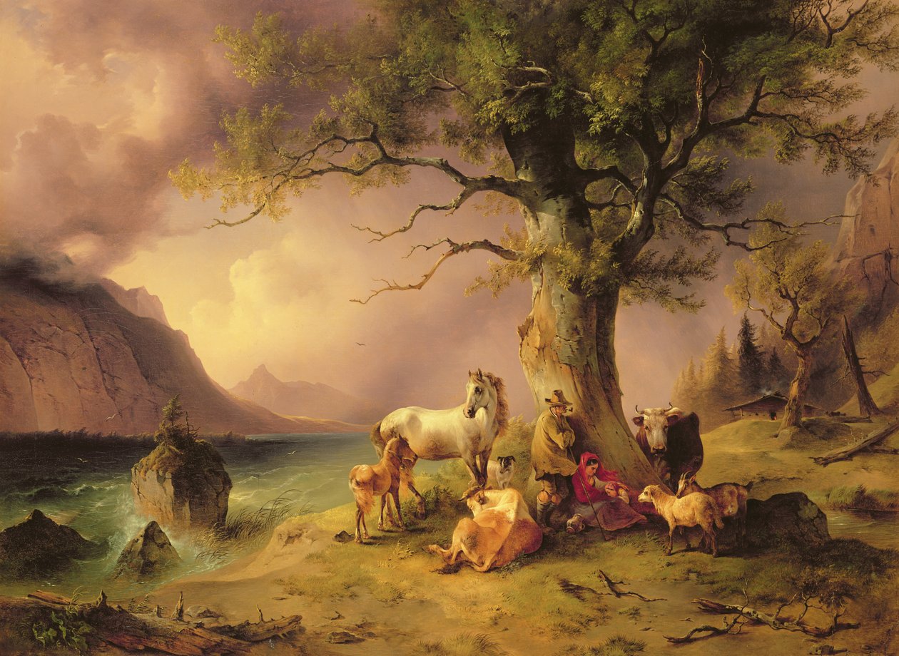 Koruyucu Ağaç c1840 by Friedrich Gauermann