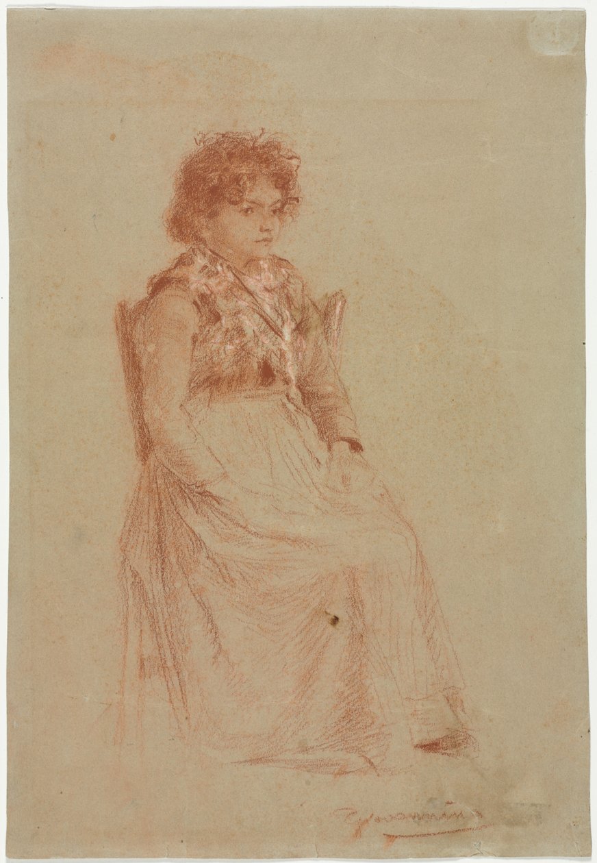 Köylü kadın. by Friedrich Gauermann