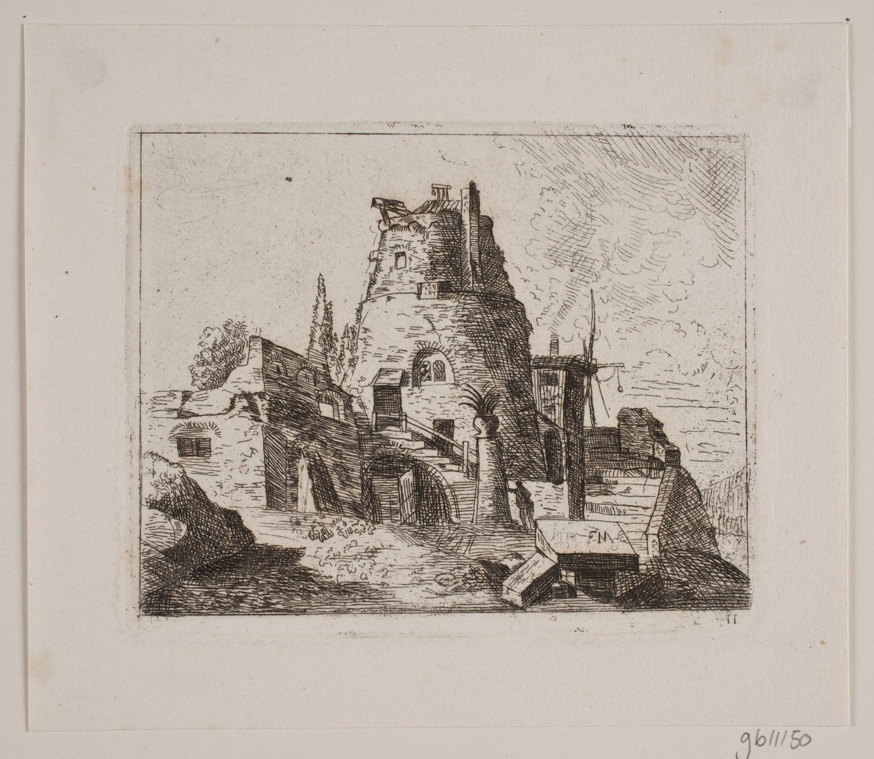 Kule ile harabe by Friedrich Münter