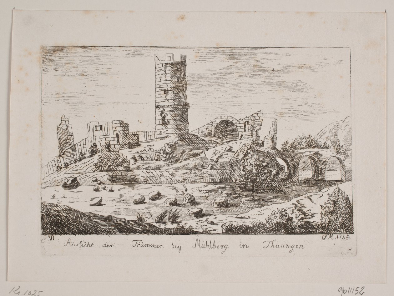 Ruiner ved Mühlberg by Friedrich Münter