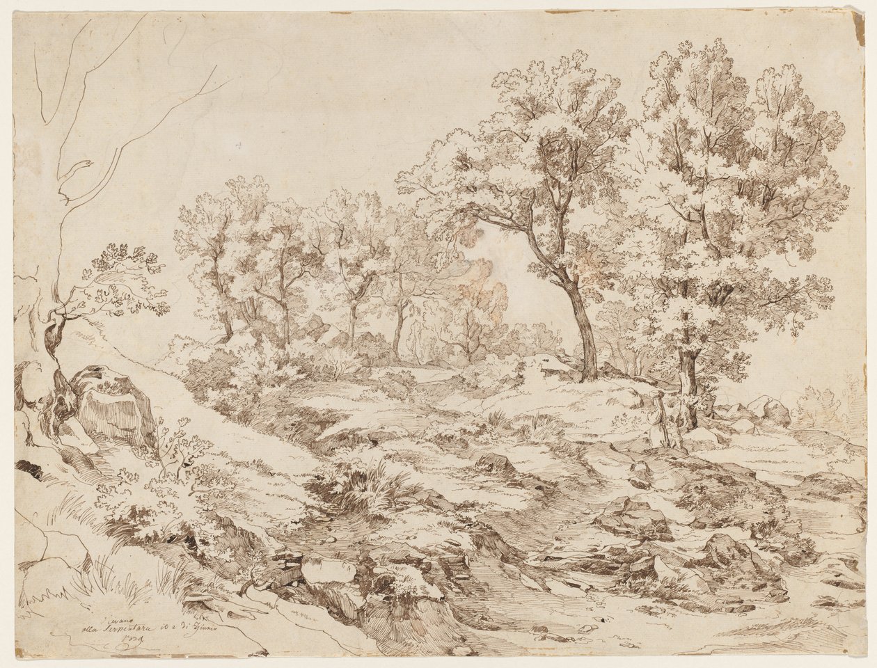 Olevano yakınlarındaki La Serpentara, 1829. by Friedrich Preller