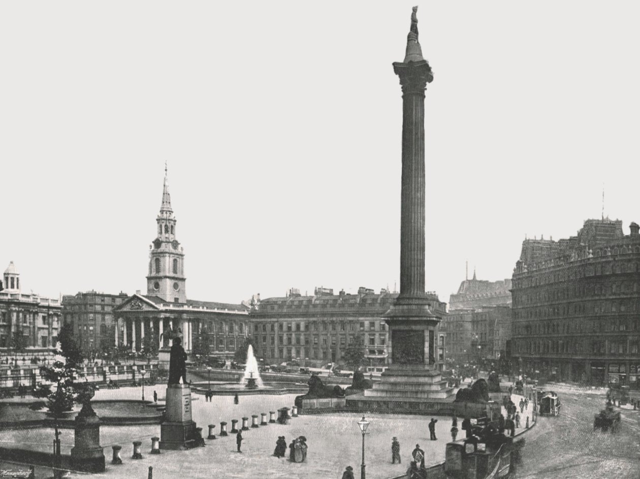 Trafalgar Meydanı, Londra, 1895. by Frith and Co