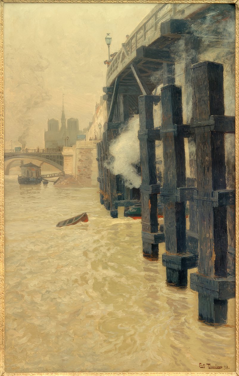 Aralık ayında Seine by Fritz Thaulow