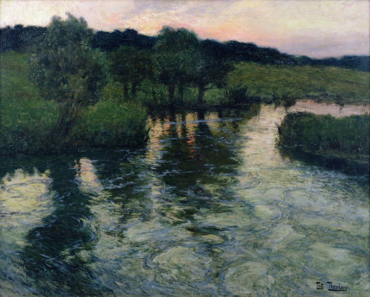 Bir nehir ile manzara by Frits Thaulow