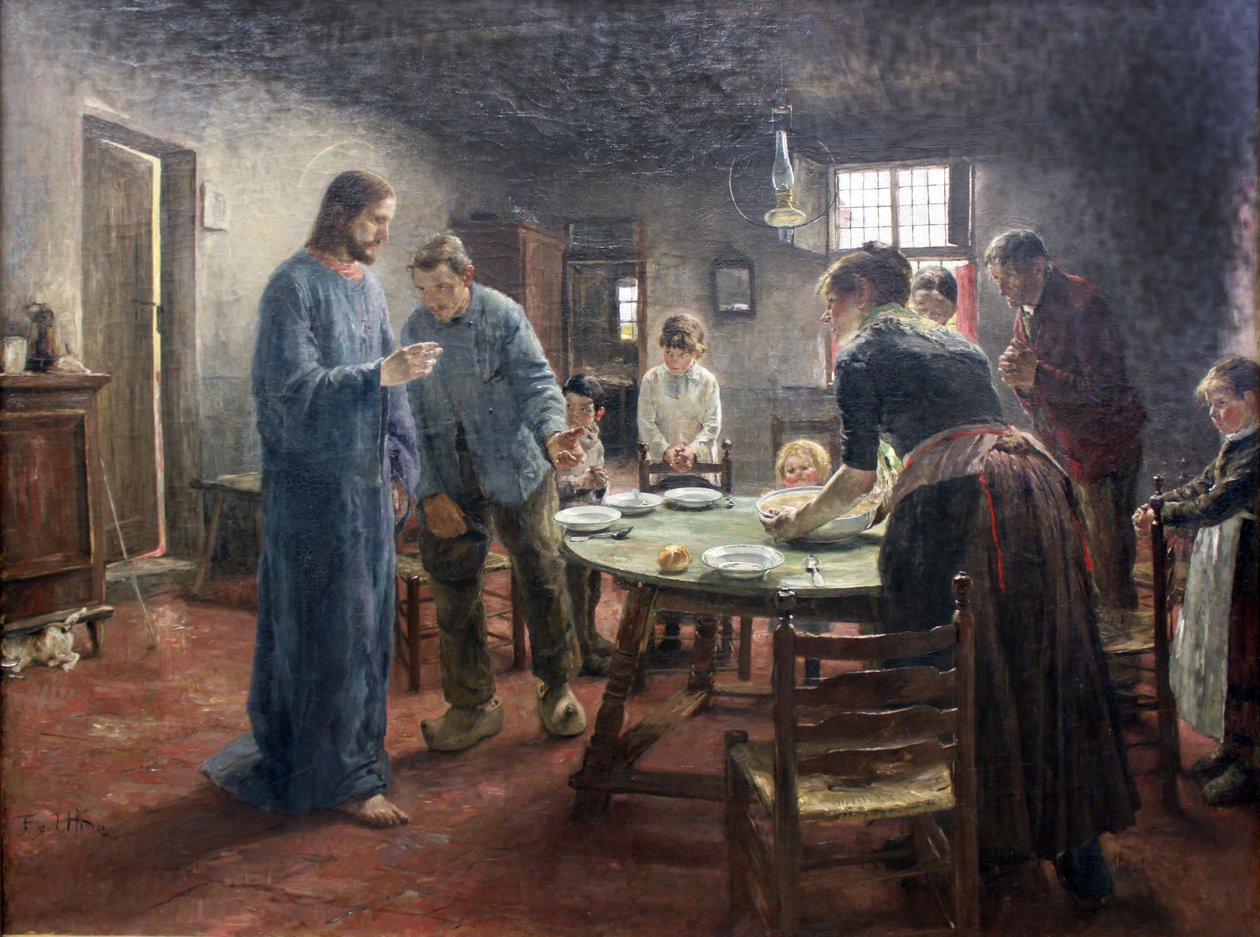 Yemekten Önce Grace by Fritz von Uhde