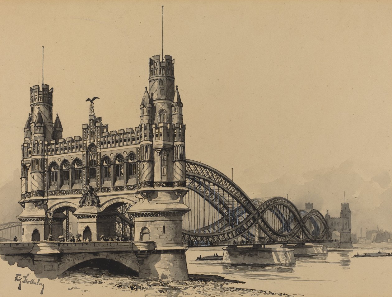 Elbrücke by Fritz Stoltenberg