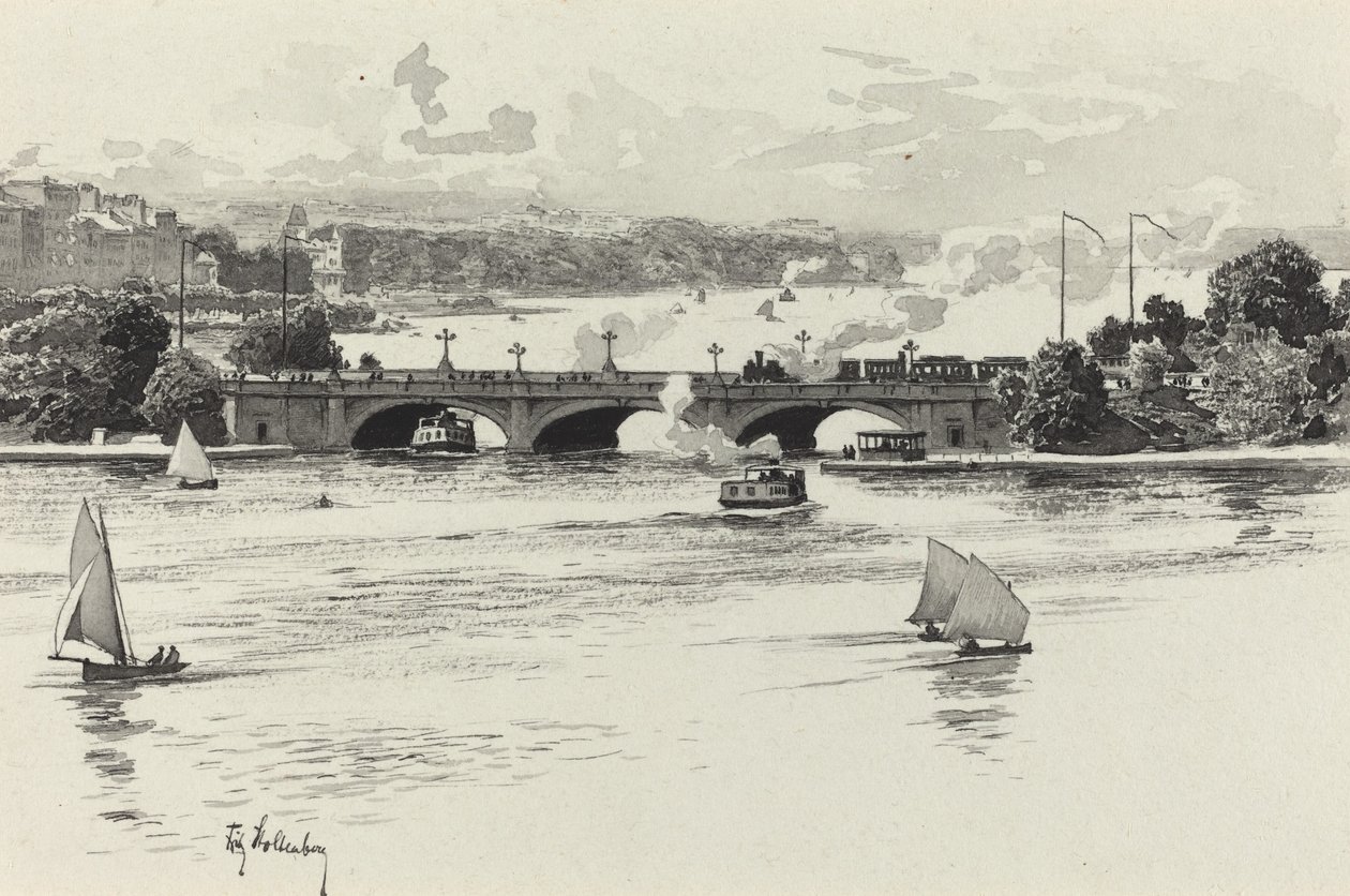 Lombardsbrücke by Fritz Stoltenberg