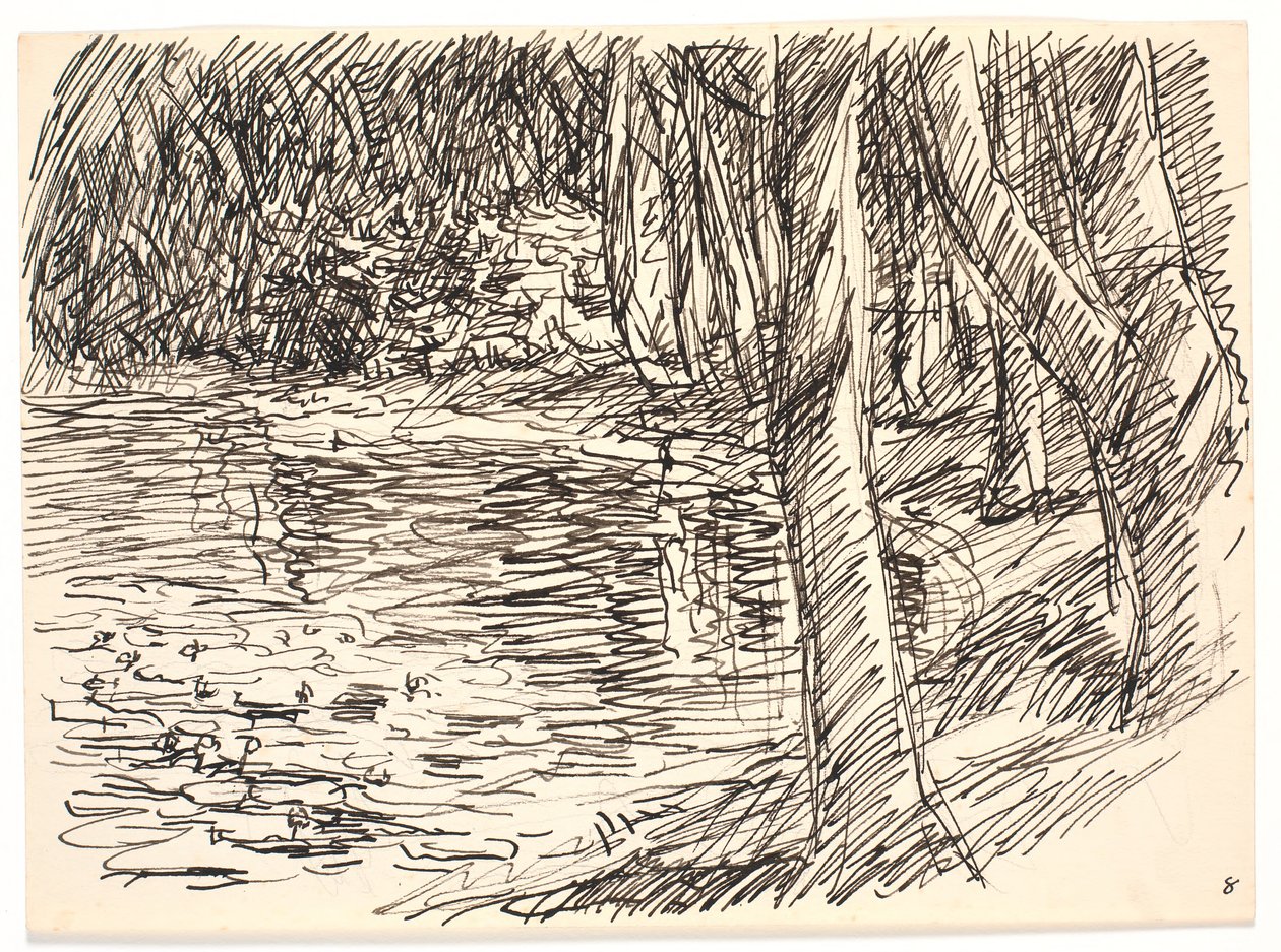 Bir orman gölü by Fritz Syberg