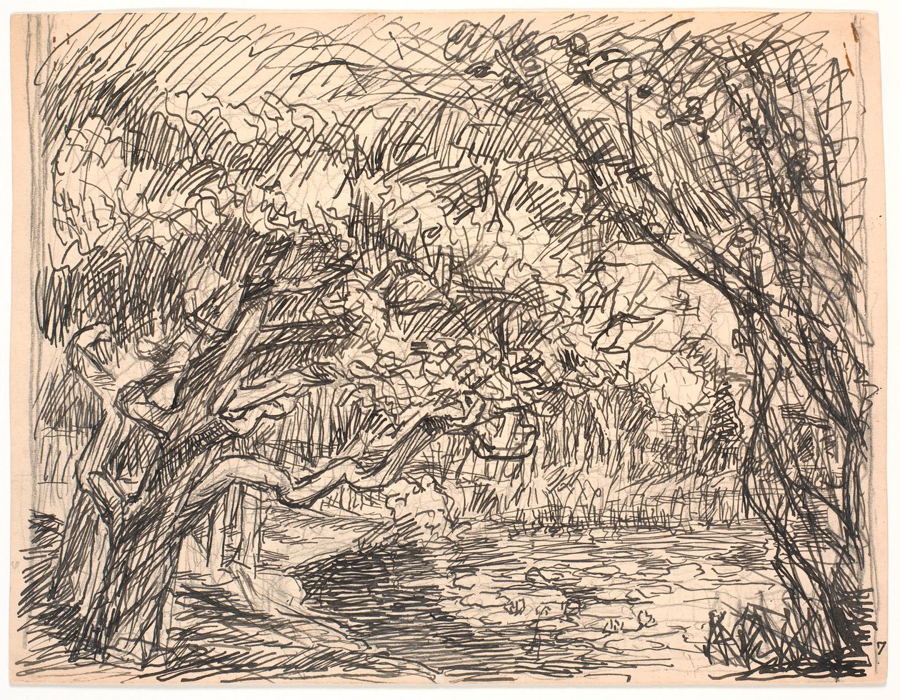Bir orman gölü by Fritz Syberg