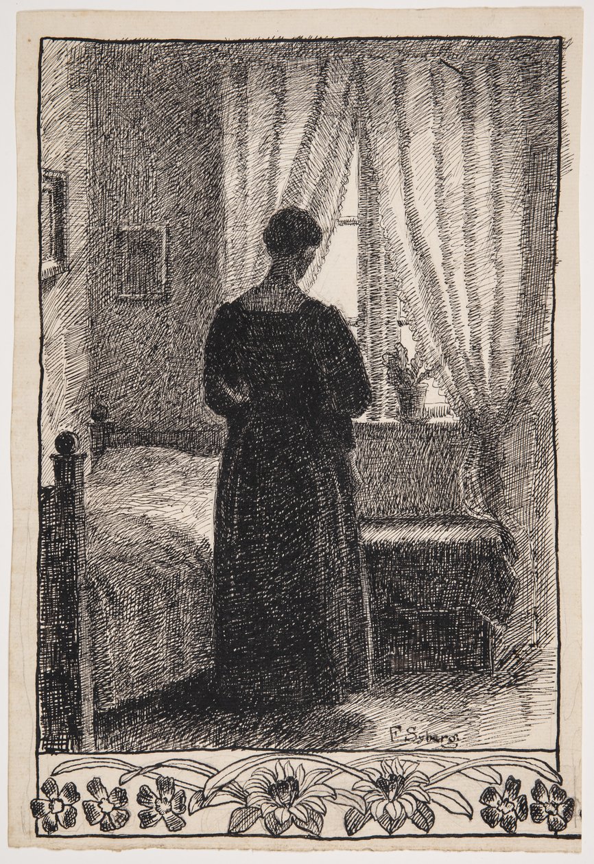 Yatak odasında. Anna Syberg? by Fritz Syberg