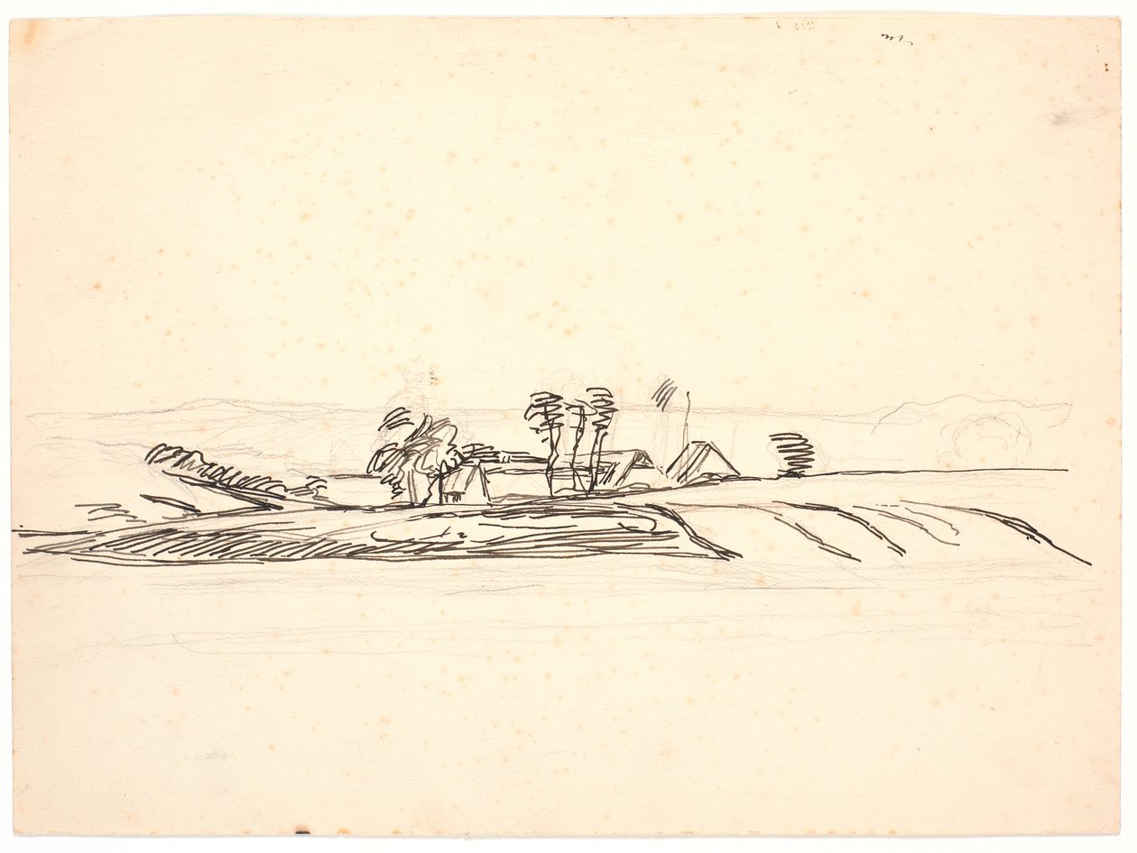 Bir çiftlik ile manzara by Fritz Syberg