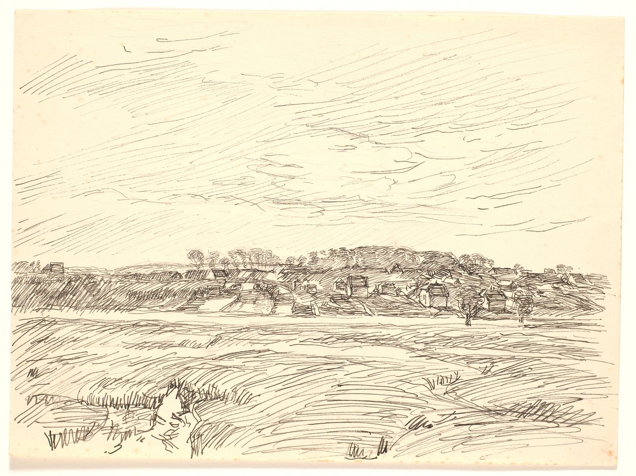 Köy ile manzara by Fritz Syberg
