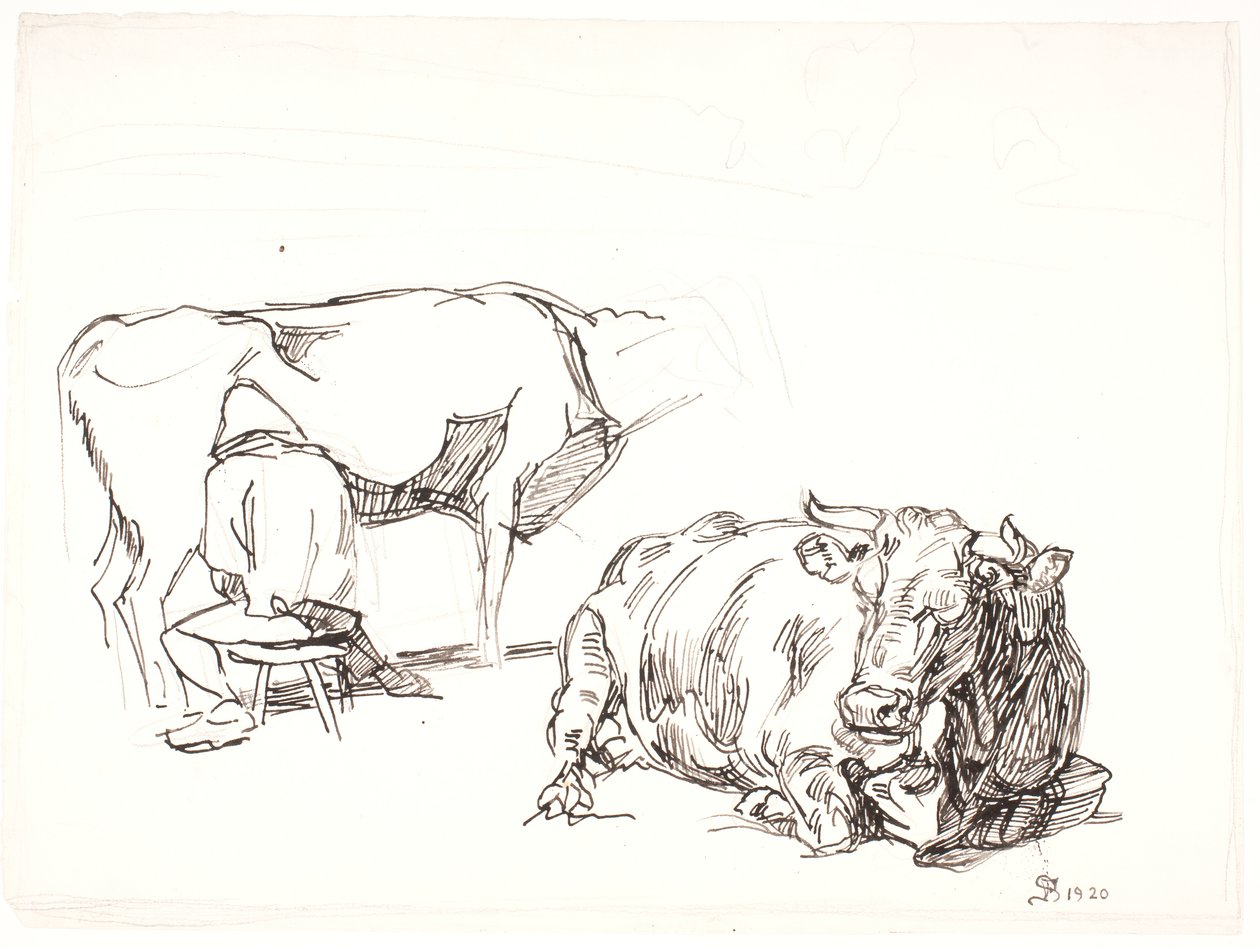 süt sağmak by Fritz Syberg