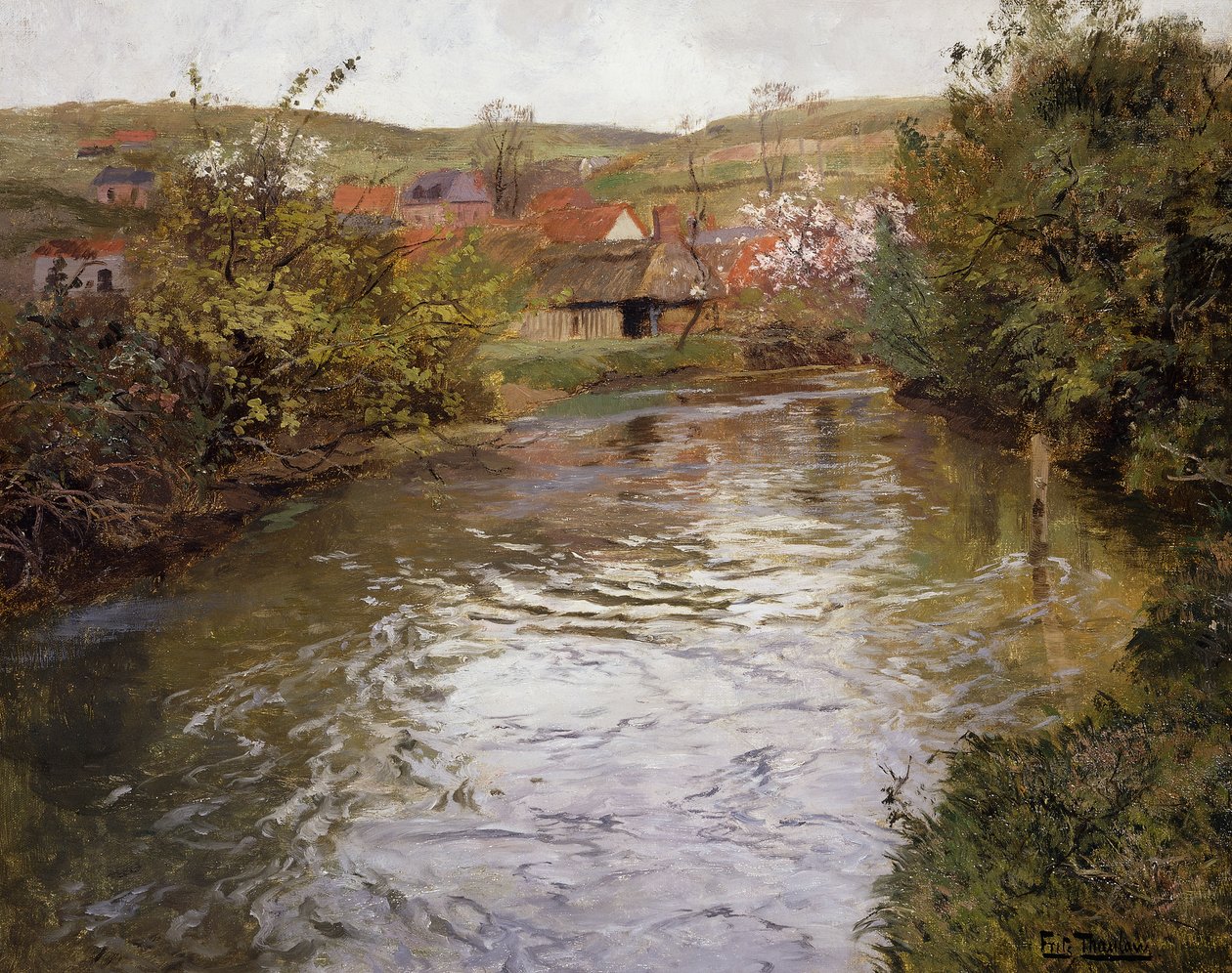 Dere Kenarında Çiftlik Evleri, by Frits Thaulow
