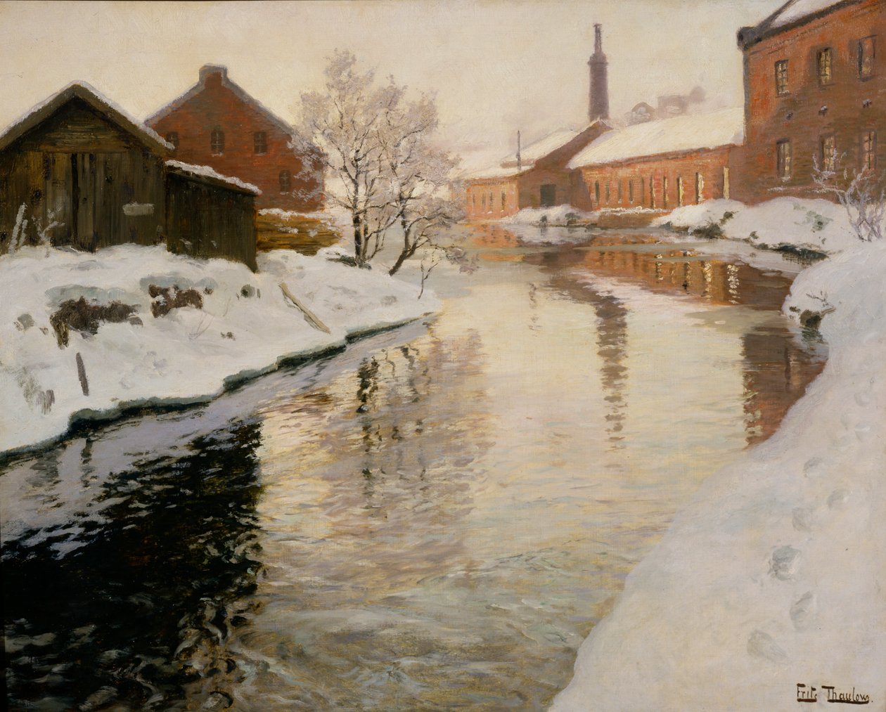Lysaker Nehri by Fritz Thaulow