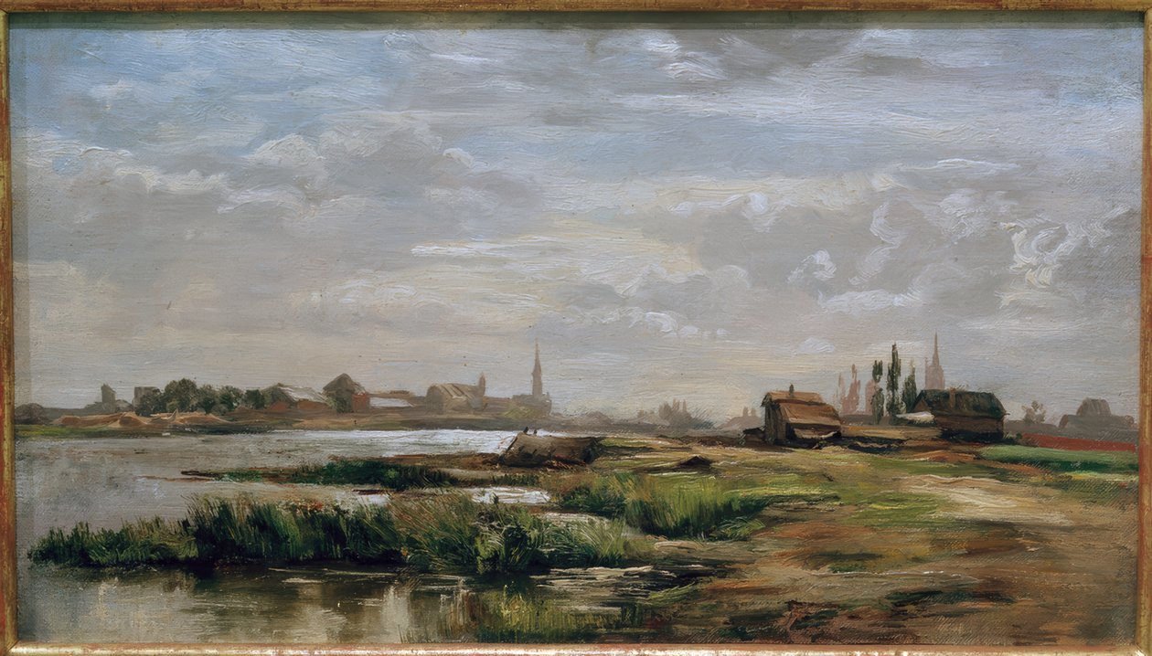 Fritz Wucherer, nehir manzarası by Fritz Wucherer