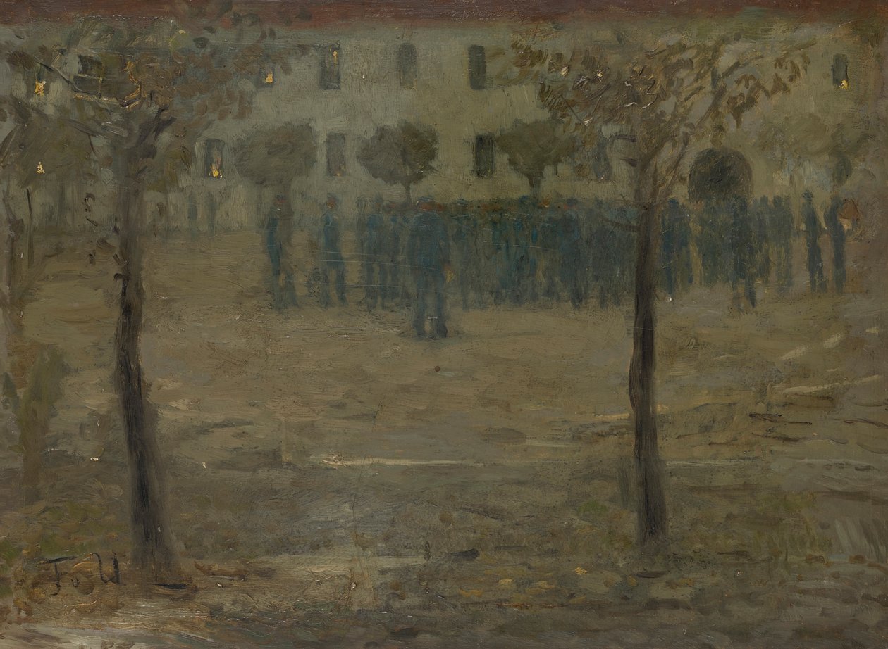 Ben Kasernenhof by Fritz von Uhde
