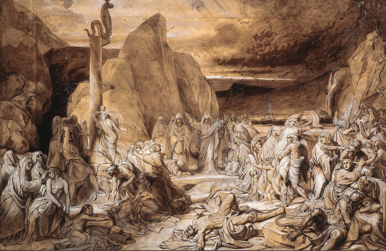 Brazen Yılan Çalışması, 1839. by Fyodor Antonovich Bruni