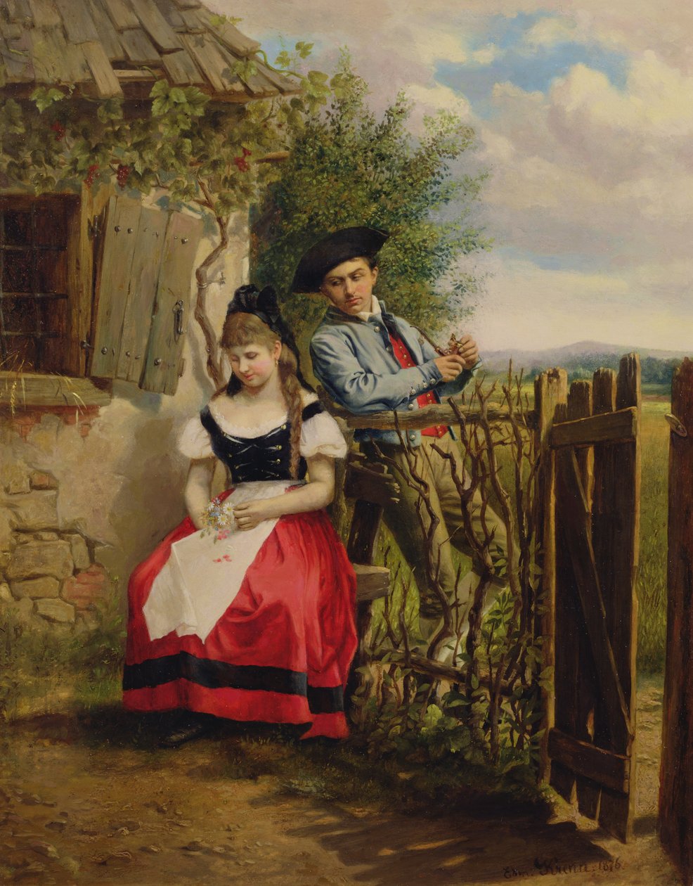 Sevgilisi için çiçekler by G.F. Krenn