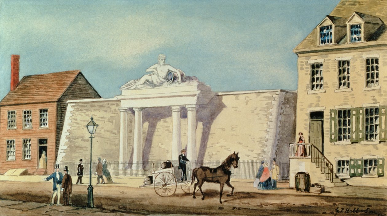 Manhattan Şirketi Rezervuarı, 1825 by G.P. Hall und Sohn
