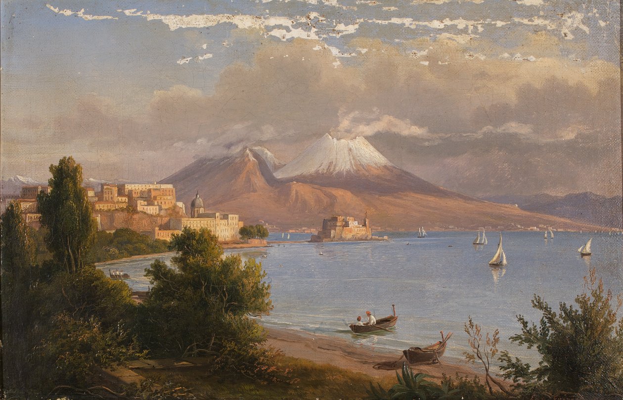 Vezüv ile Napoli by G. von Guirardi