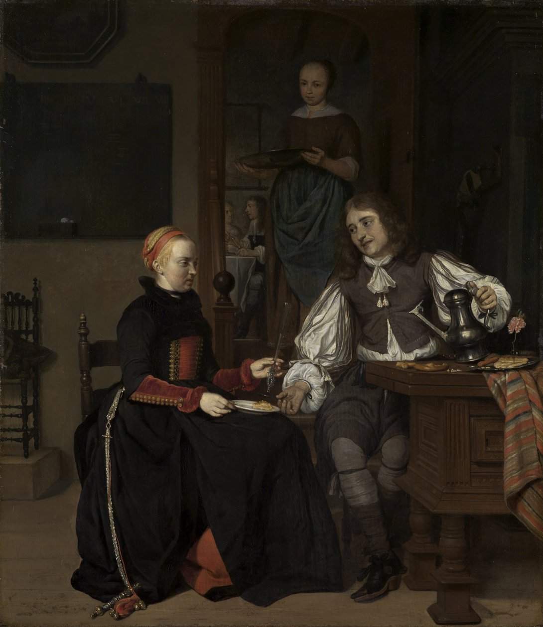Kahvaltıda genç çift by Gabriel Metsu