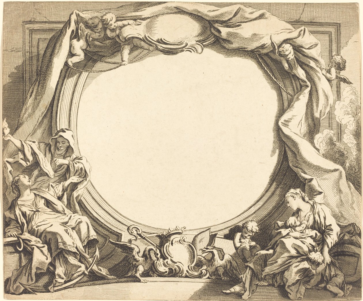 İnanç ve Hayırseverlik by Gabriel Huquier after François Boucher