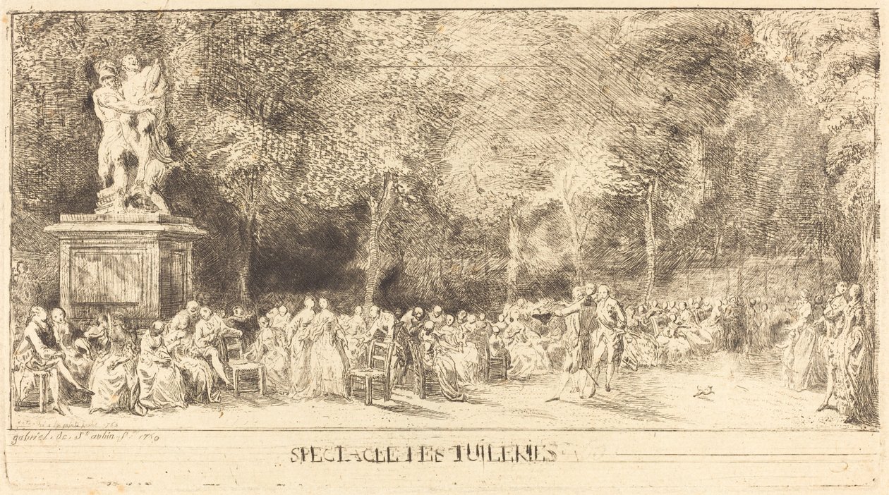 Sandalyeler [alt yarı] by Gabriel Jacques de Saint Aubin