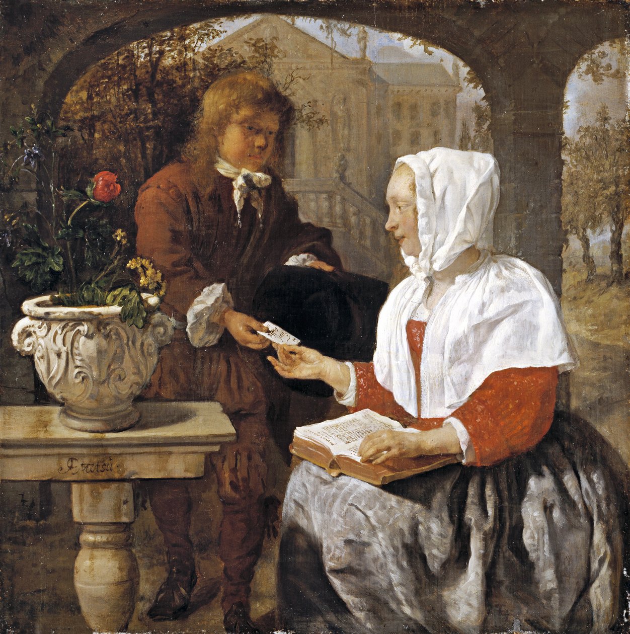 Mektup Alan Genç Kadın, c.1658 by Gabriel Metsu