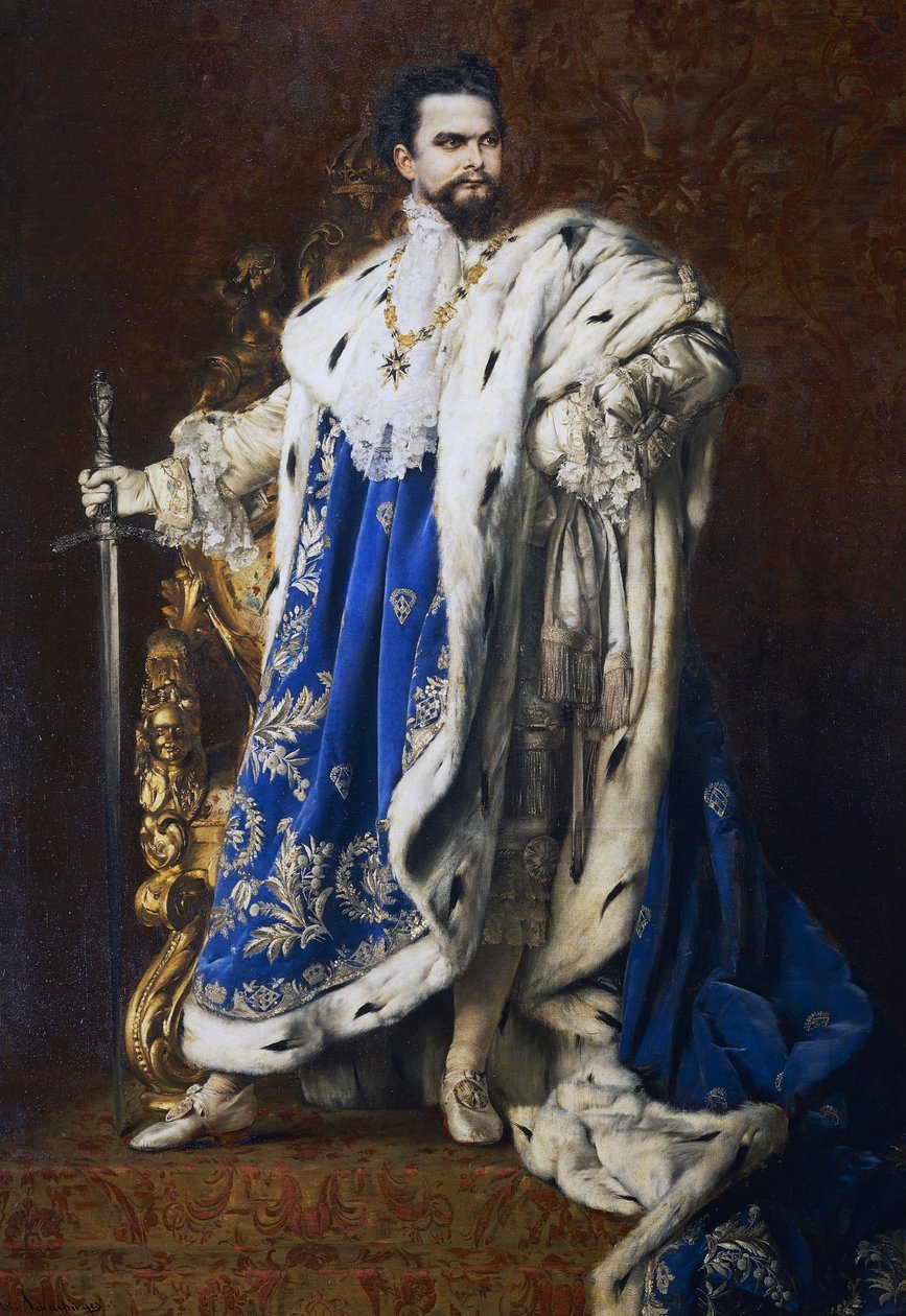 Bavyera Kralı II. Ludwig (1845-1886) by Gabriel Schachinger