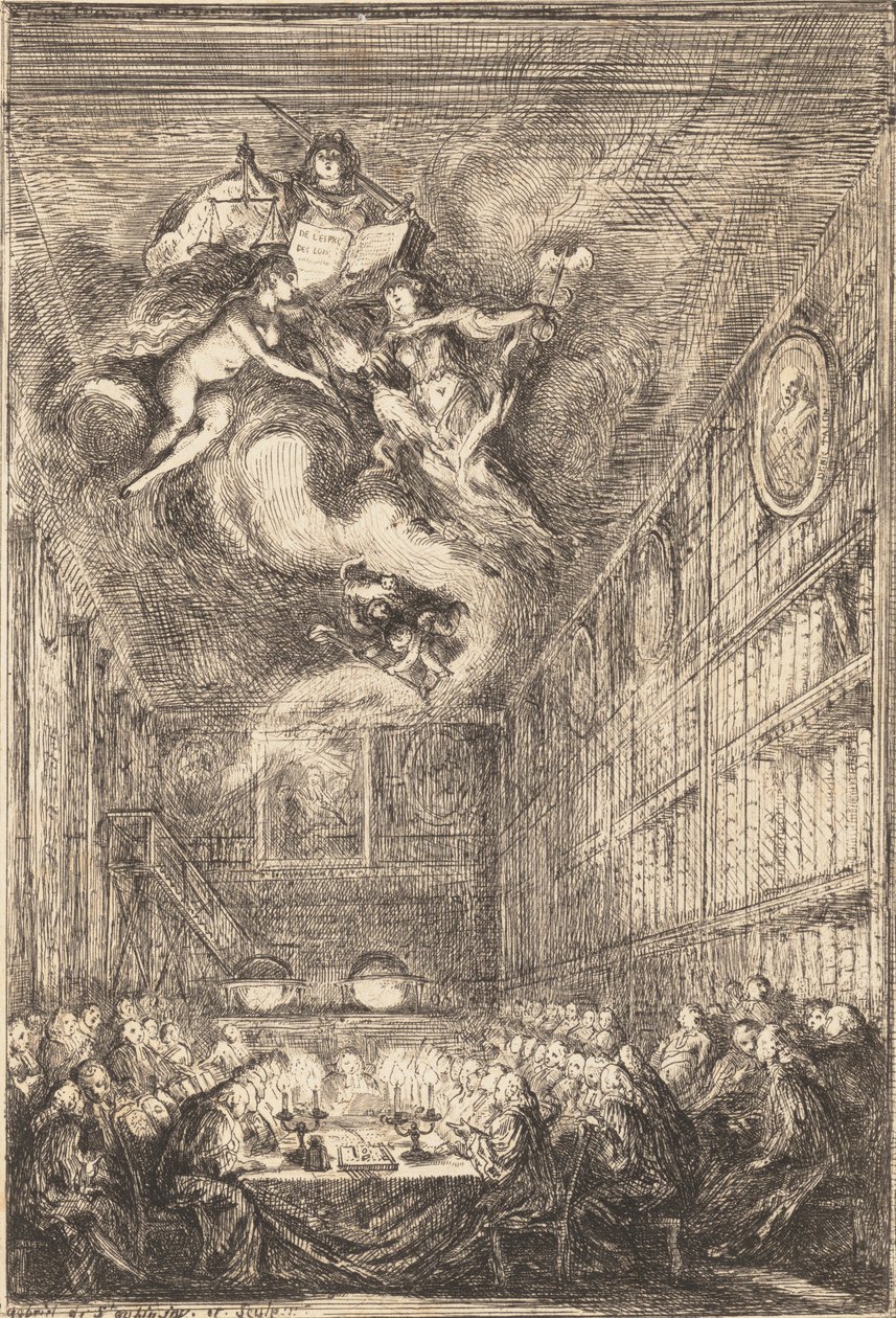 Avukatlar Konferansı, 1776. by Gabriel de Saint Aubin