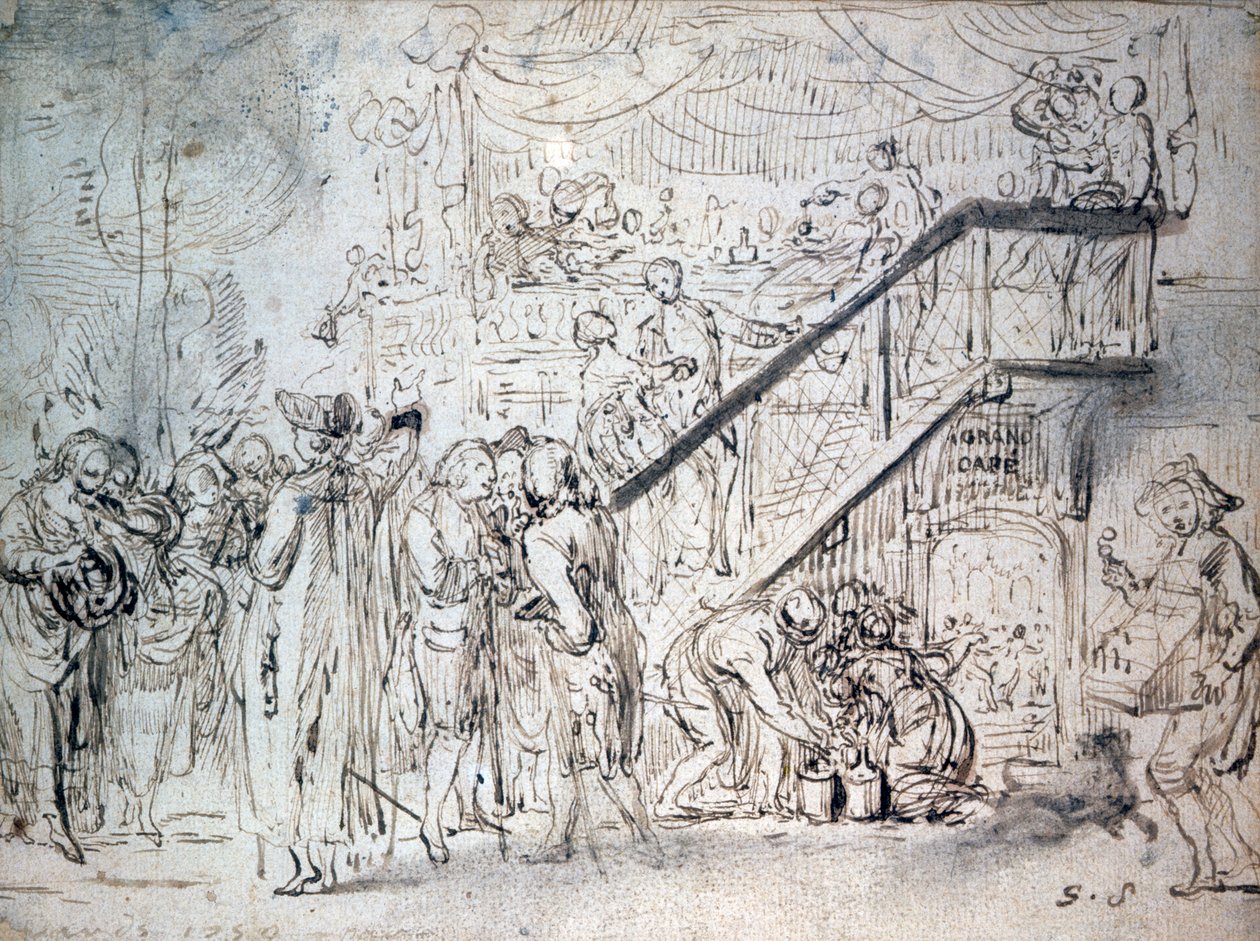 Büyük Kafe 1759 by Gabriel de Saint Aubin