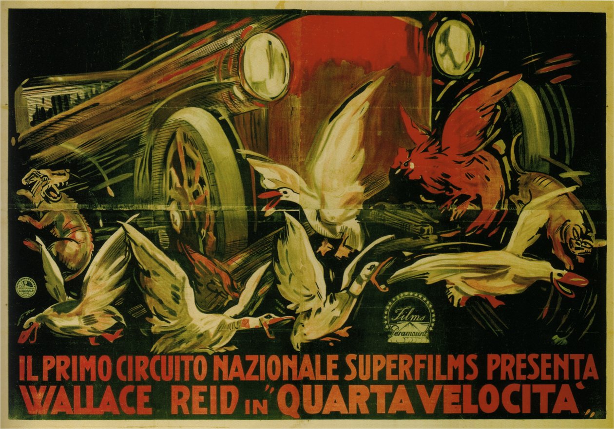 Wallace Reid, Double Speed Filminde, 1920 by Gabriele Galantara