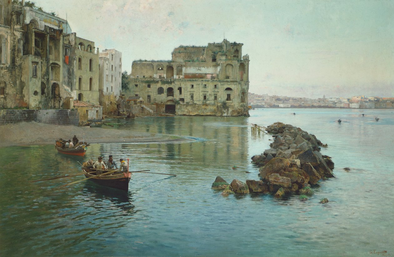 Napoli'deki palazzo Donn Anna yakınlarındaki yat limanı by Gaetano Esposito