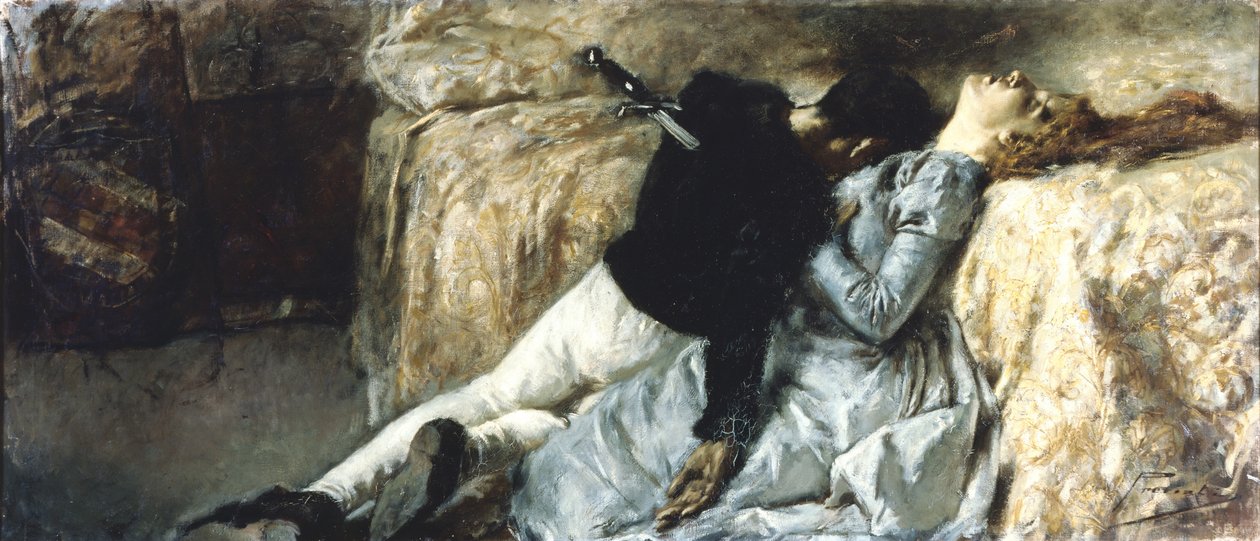 Paolo ve Francesca, yaklaşık 1887. by Gaetano Previati